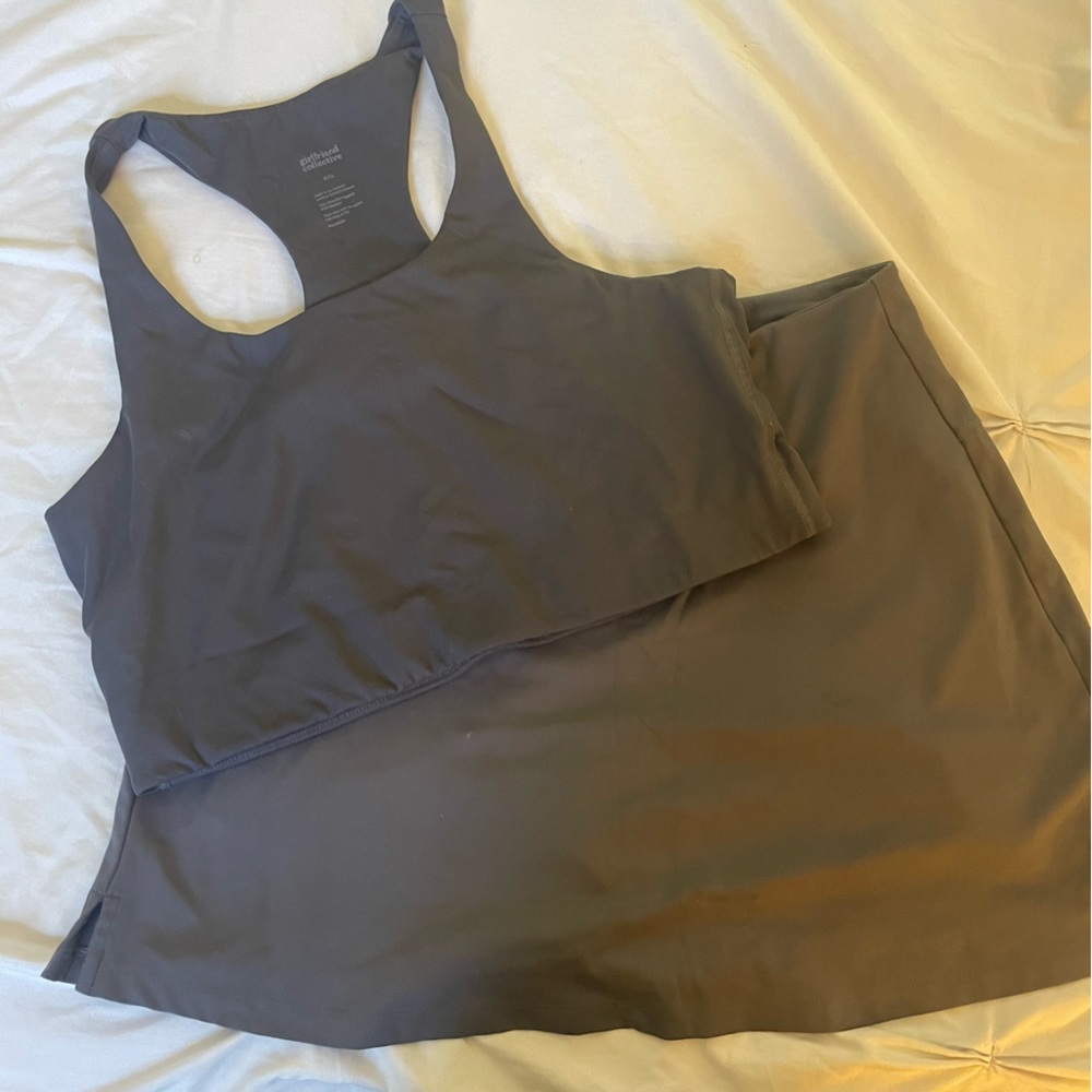 Girlfriend Collective Sport Skort and Sports Bra Set